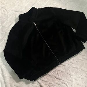 ❄️🧥WOMENS Time and Tru black soot faux wool bomber Jacket